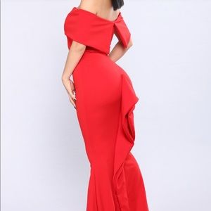 Red Ruffle Dress